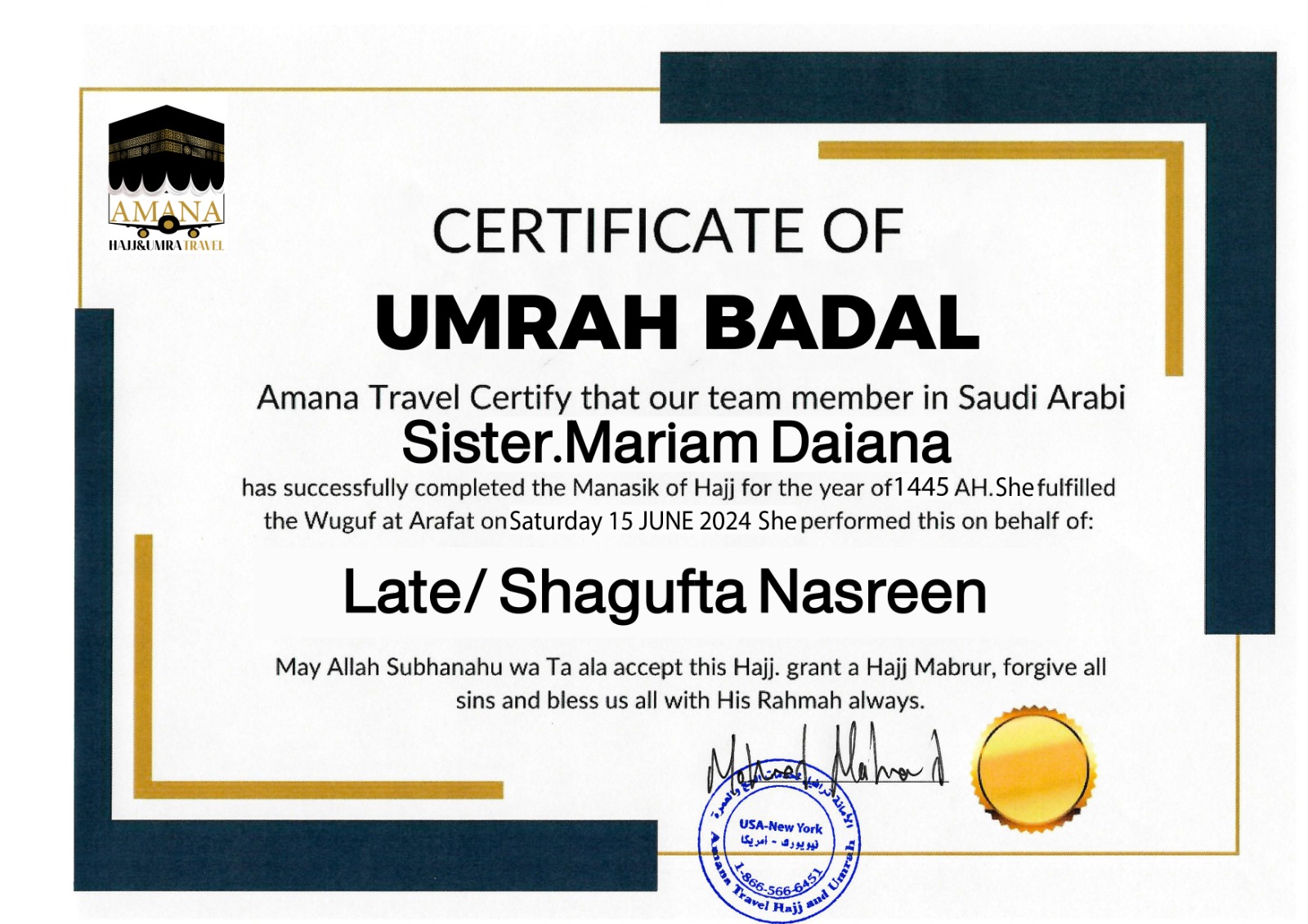 Umrah Badal Image Left