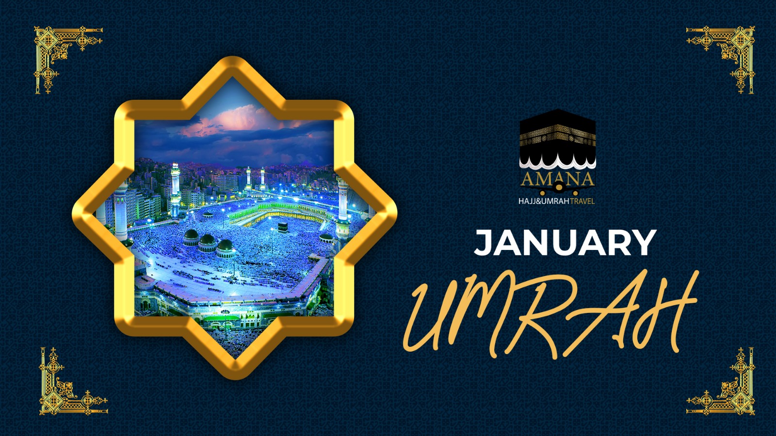 Third January Umrah Package from USA